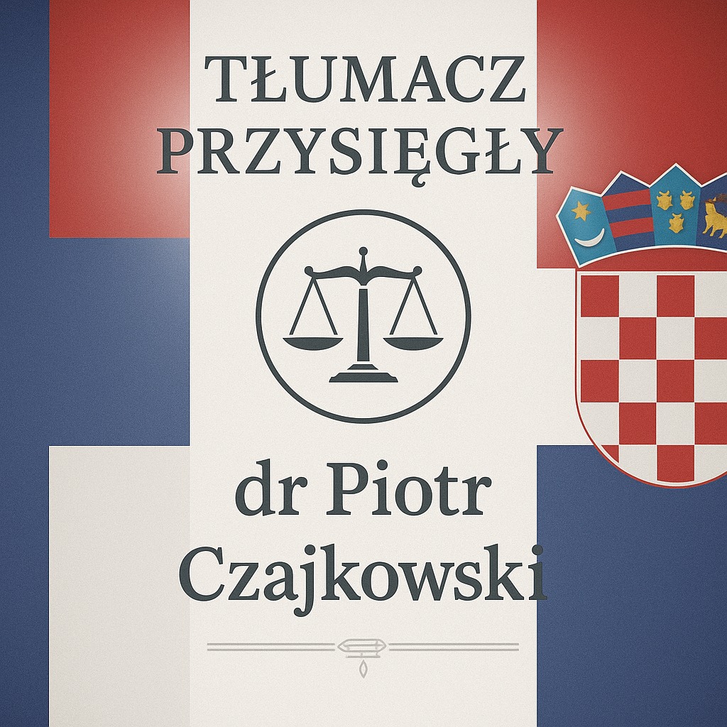 dr Piotr Czajkowski – tłumacz przysięgły języka chorwackiego i serbskiego